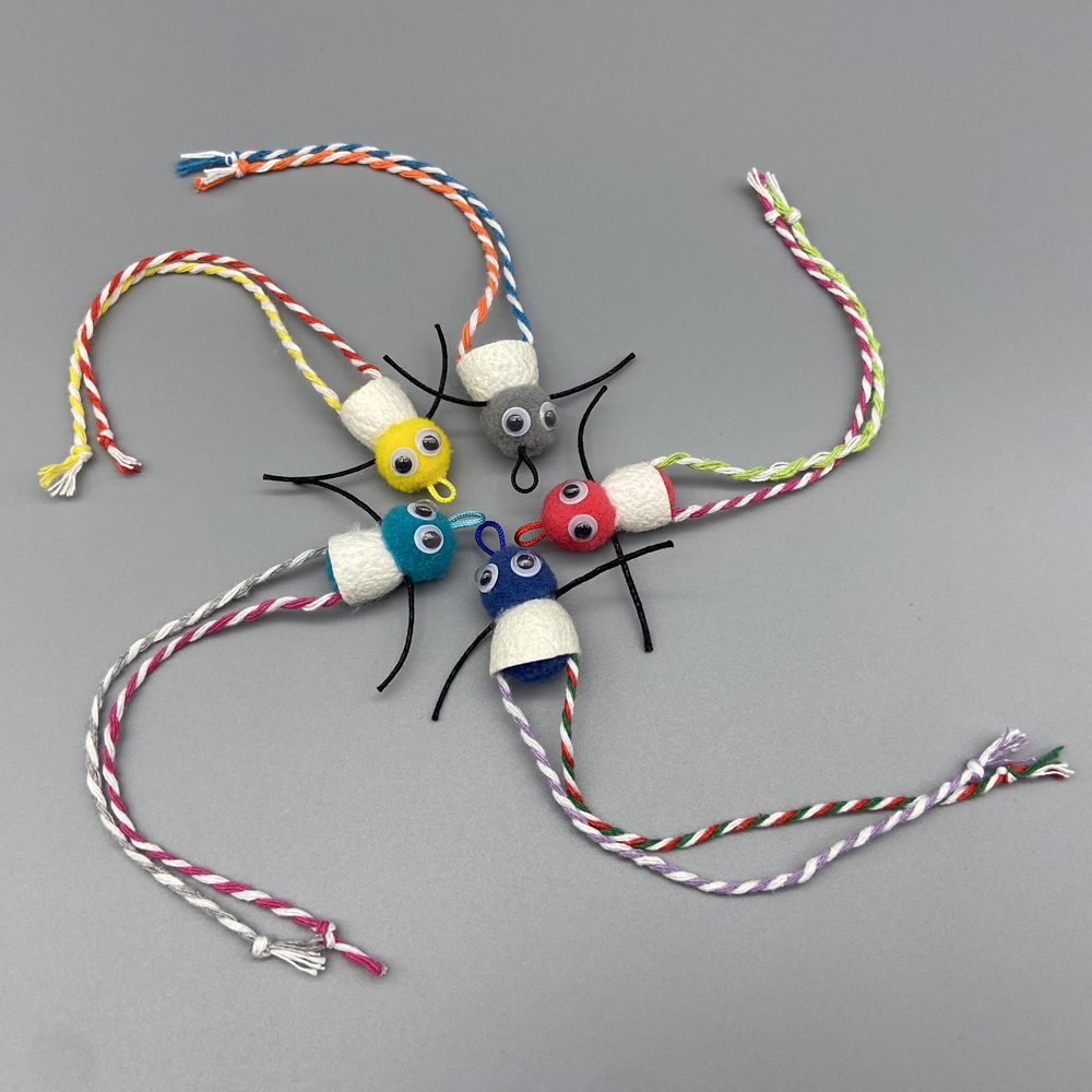 ABIBI'S GOMULSANG 수제 고양이 장난감 리필 낚시대 미끼 끈 벌레 깃털 곤충 외계소년