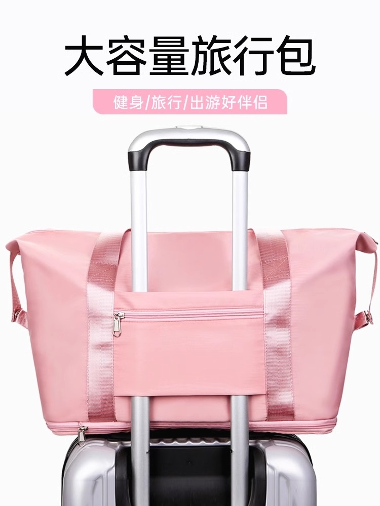 여행용 보스턴백 가방 접이식 보조 가방 2단 확장 대용량 수하물 다용도 - 상세 이미지 3