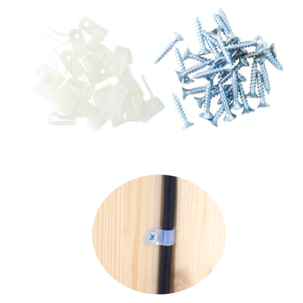 전선케이블정리 나사못세트 벽바닥케이블타이30P 정리홀더