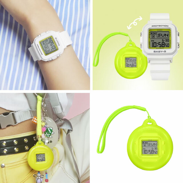 카시오 CASIO 베이비지 스퀘어 화이트 여성 손목 스포츠 시계 BGD-10K-7JR - 상세 이미지 3