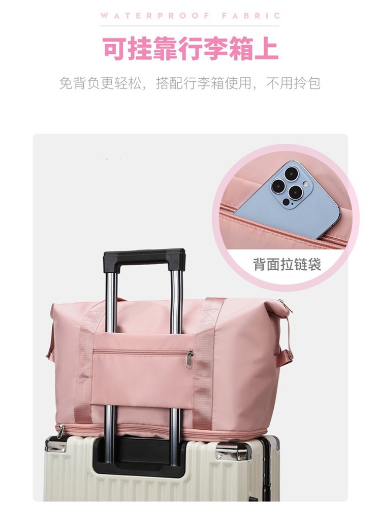 여행용 대용량백 보스턴백 가방 접이식 보조 가방 2단 확장 남녀 공용 경량 - 상세 이미지 3