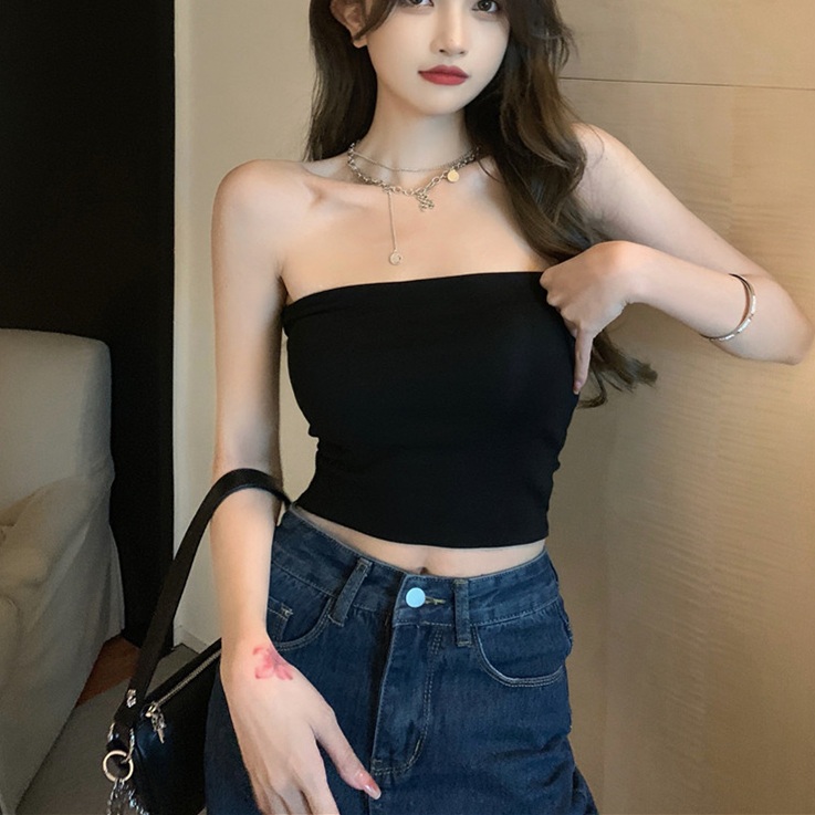 배우 김사랑 튜브탑 나시 인스타그램 섹시한 여름 의상 옷 패션 - 메인 이미지