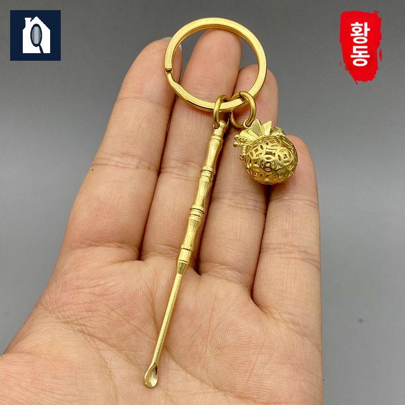 옛날 귀파개 낱개 귀지 열쇠고리 청소 귀 귀이개 관리 포장 놋쇠 - 상세 이미지 4