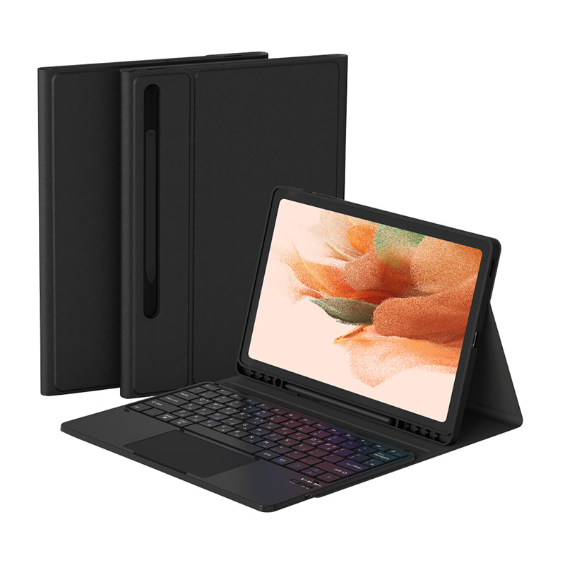 데이웍스 갤럭시탭 S7 FE 블루투스 터치패드 키보드 케이스 S8+ S7+ 플러스 공용 S펜 수납 스마트 북커버 제품 이미지