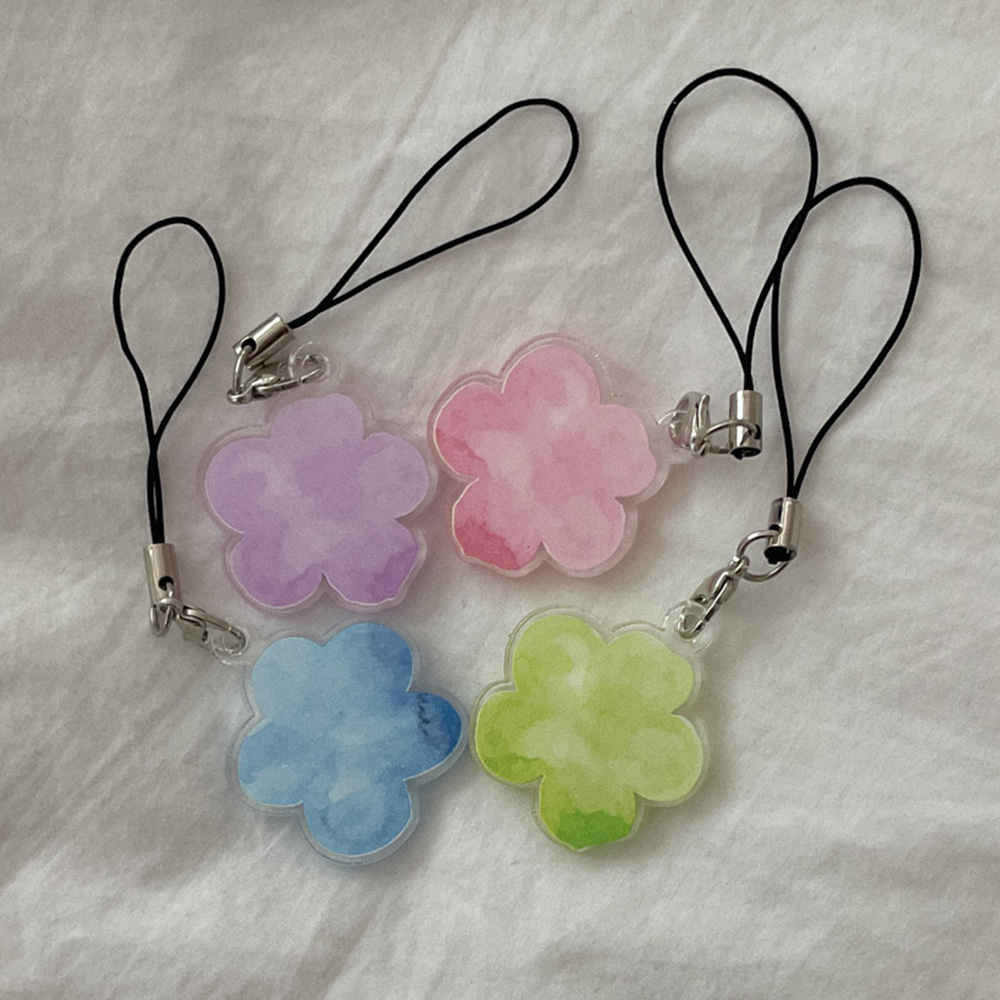 dreamy pond splash 줄 키링 고리 핸드폰 스트랩 blue