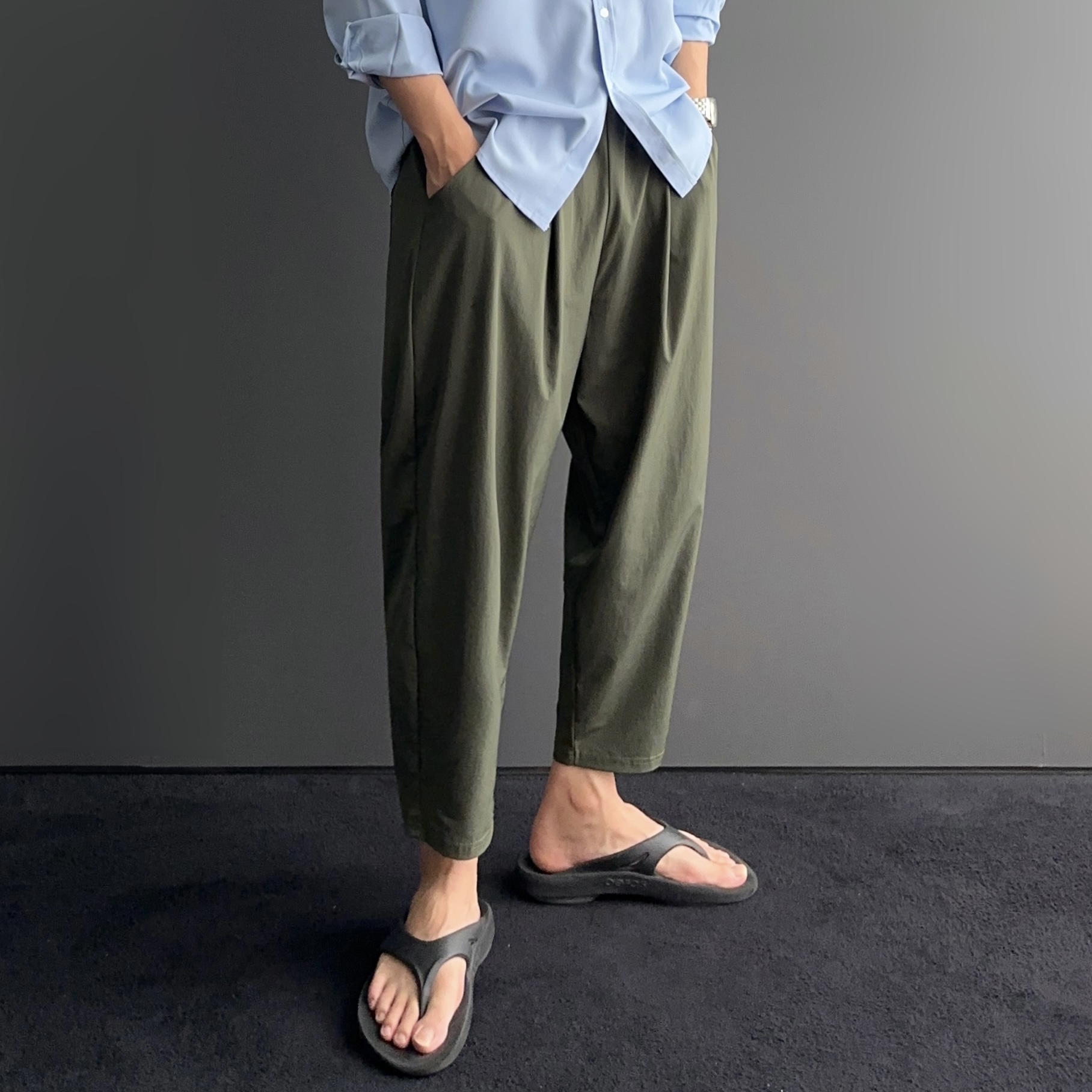 벌룬팬츠 남자냉장고바지 남자9부바지 - 상세 이미지 2