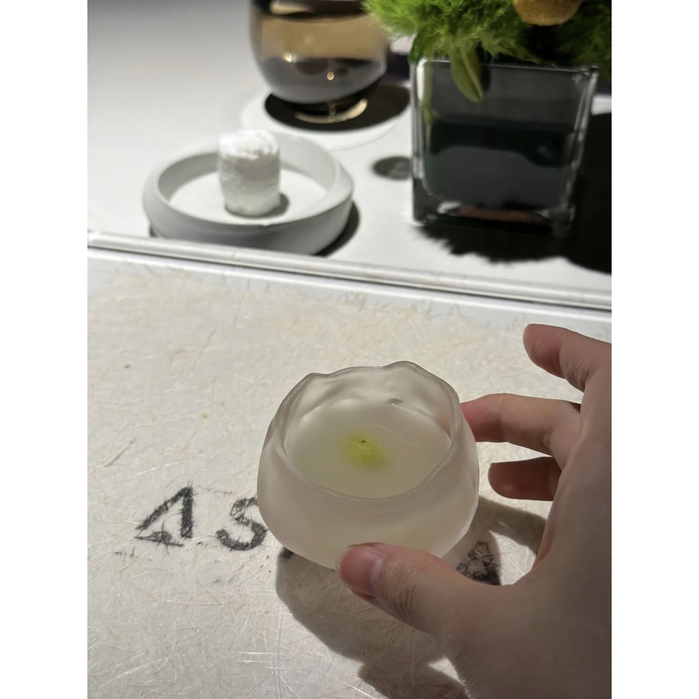 디자인 유리 그릇 잔 컵 투명 접시 티 세트 찻잔 50ml 디자인 분자요리 - 상세 이미지 3