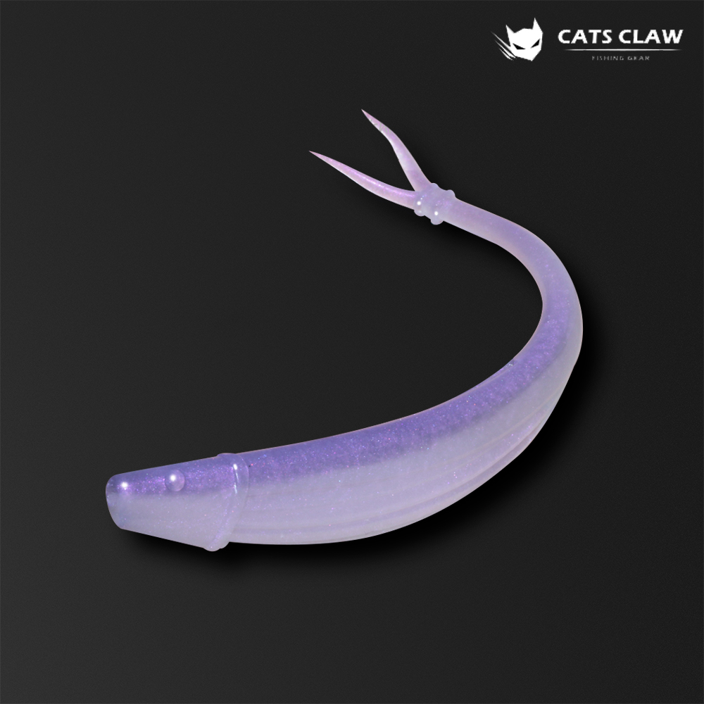 캣츠크로우 모비딕쉐드 광어 다운샷웜 광따웜 우럭 배스웜 5인치 카멜레온 퍼플(T07), 12.7cm(5인치) - 메인 이미지