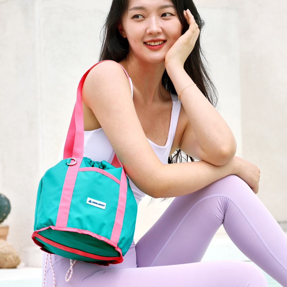 수영가방 스윔 메쉬 비치백 샤워 비치 성인 아동 물놀이 방수 목욕가방 2in1