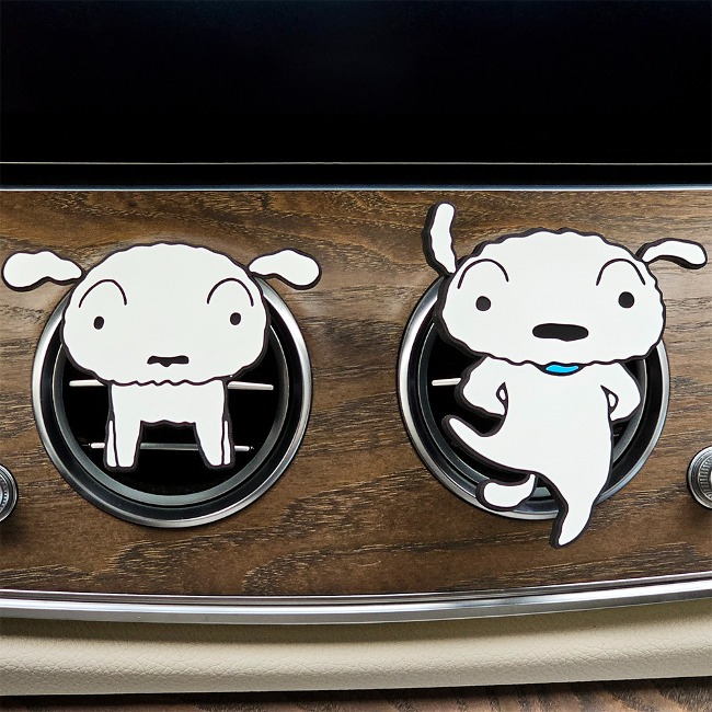 짱구 흰둥이 방향제 댄스 강아지 실리콘 차량용 탈취제 자동차 디퓨저 - 상세 이미지 2