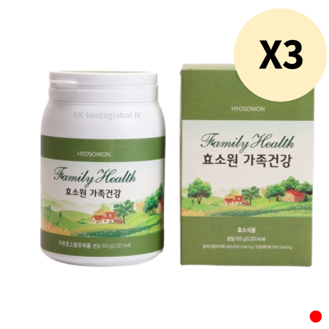 효소원 가족건강 효소 스피루리나 파우더 555g X 3통 : 이리와코리아