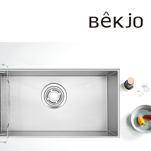 백조씽크 CalmForte 스텐 사각 씽크볼 엠보코팅 1.2T 콰이어트 싱크볼 깜뽀르테 830 캄포도마 세트 - 메인 이미지