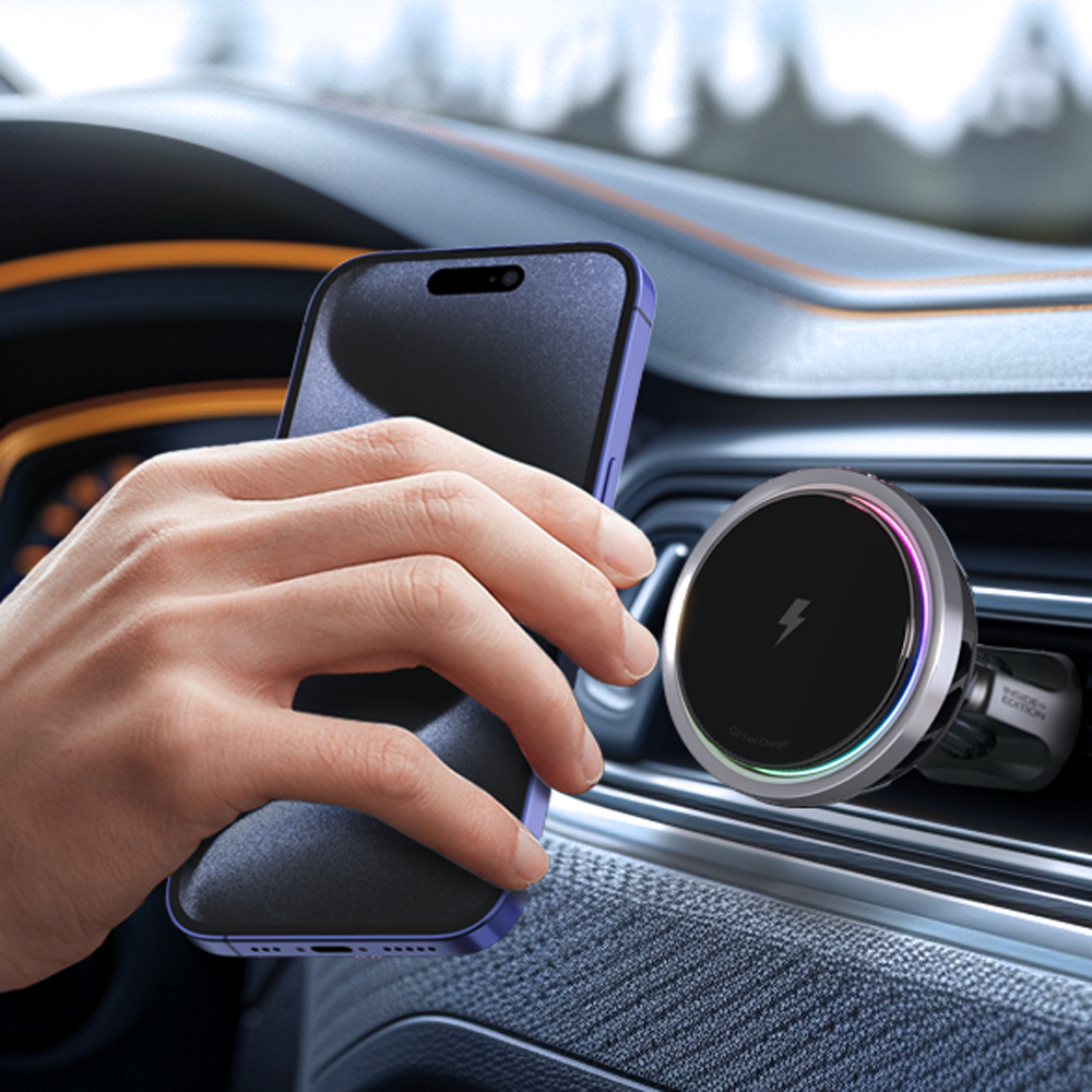 인사이드에디션 HALO Qi2.2 25W 초고속 차량용 맥세이프 무선충전기 냉각쿨링 Qi2.2