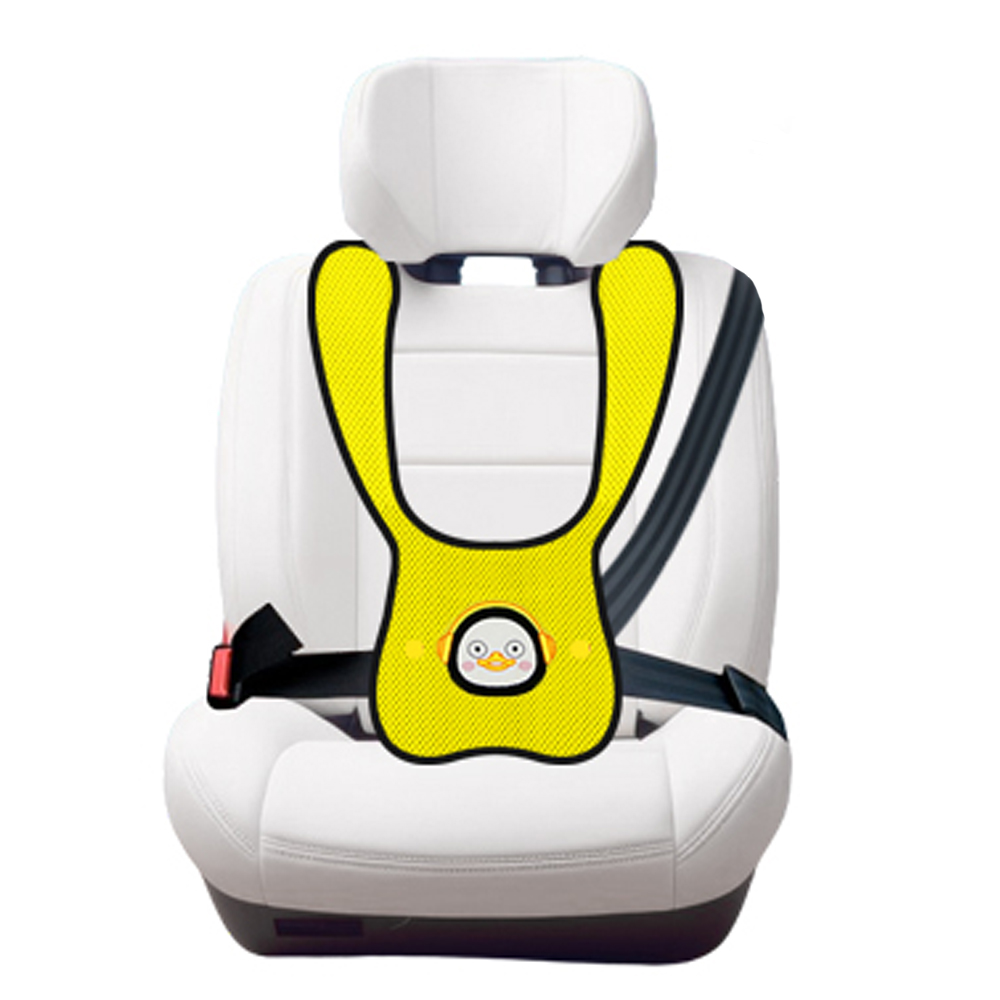 국내생산 펭수 어깨끈형 유아 어린이안전벨트가드 휴대용 초등 카시트 호환 보조벨트조절 주니어