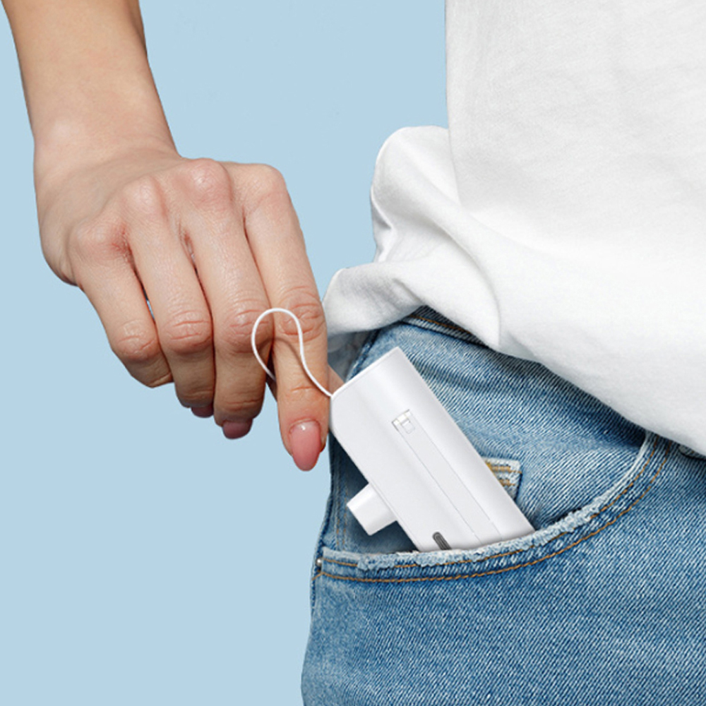 아이폰 일체형 보조배터리 도킹형 미니 휴대용 5000mAh 8핀 c타입 - 상세 이미지 3