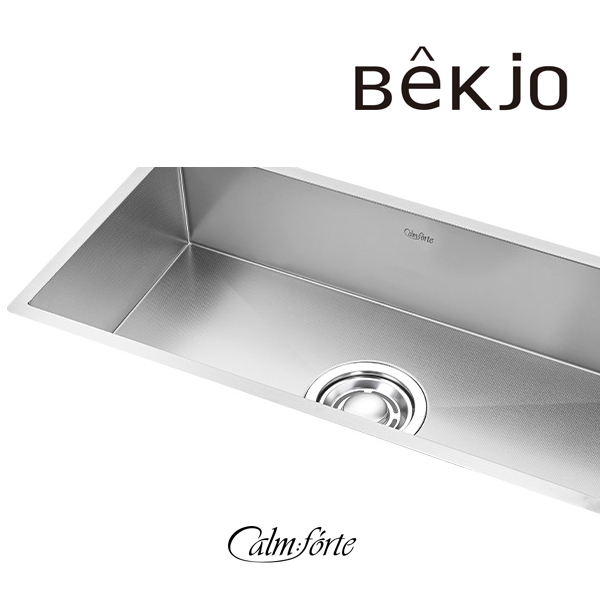 백조씽크 CalmForte 스텐 사각 씽크볼 엠보코팅 1.2T 콰이어트 싱크볼 깜뽀르테 900 캄포도마 세트 - 상세 이미지 2