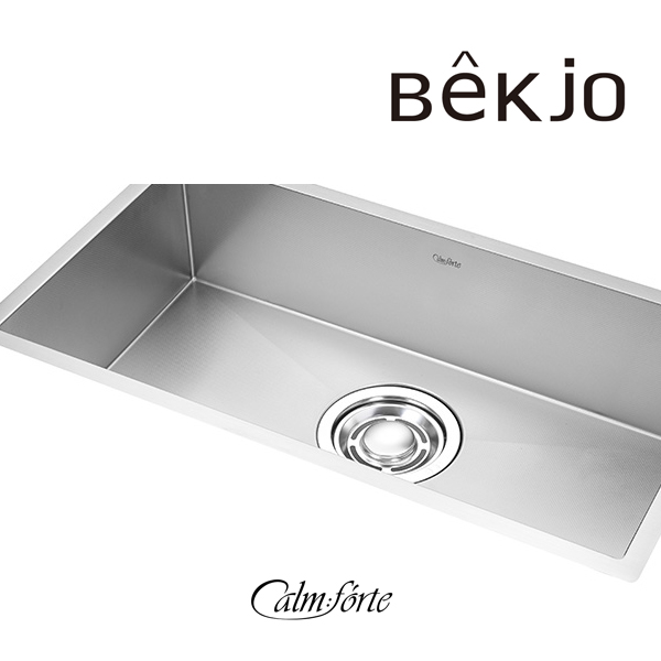 백조씽크 CalmForte 스텐 사각 씽크볼 엠보코팅 1.2T 콰이어트 싱크볼 깜뽀르테 830 캄포도마 세트 이미지 7