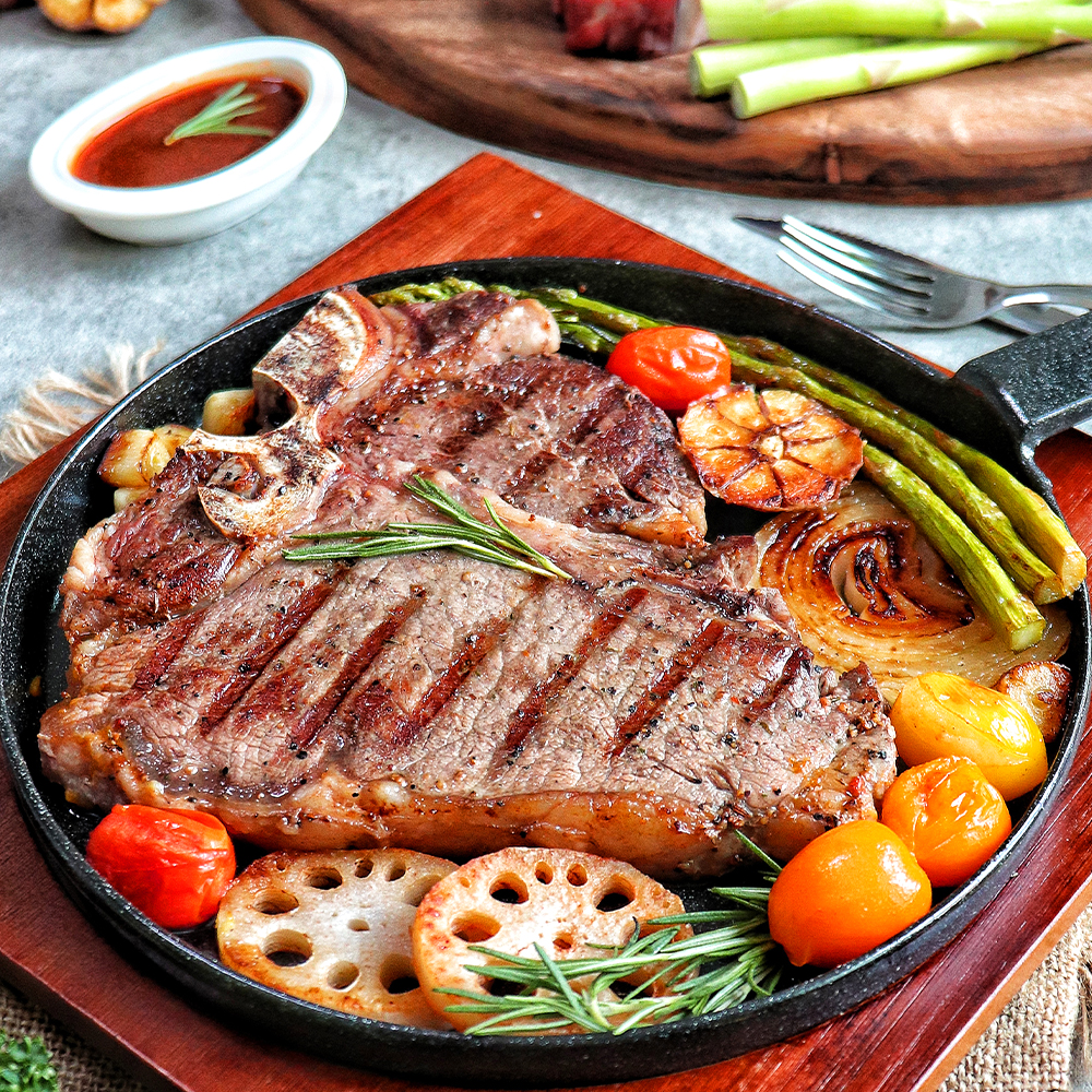 바라던 솔트티본스테이크 우대갈비 토마호크 등심 소고기 소갈비 캠핑 음식