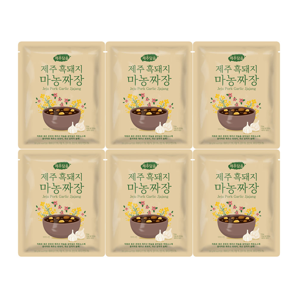 오뚜기 제주담음 제주흑돼지마농짜장 250g 6개