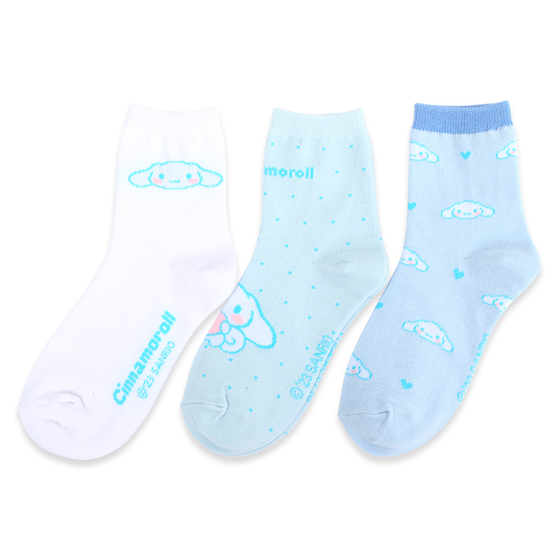산리오 양말 아동 여아 어린이 키즈 양말 3족 세트 시나모롤 마이멜로디 - 상세 이미지 5