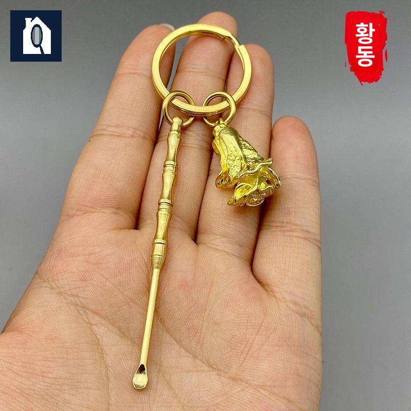 옛날 귀파개 낱개 귀지 열쇠고리 청소 귀 귀이개 관리 포장 놋쇠 - 상세 이미지 3