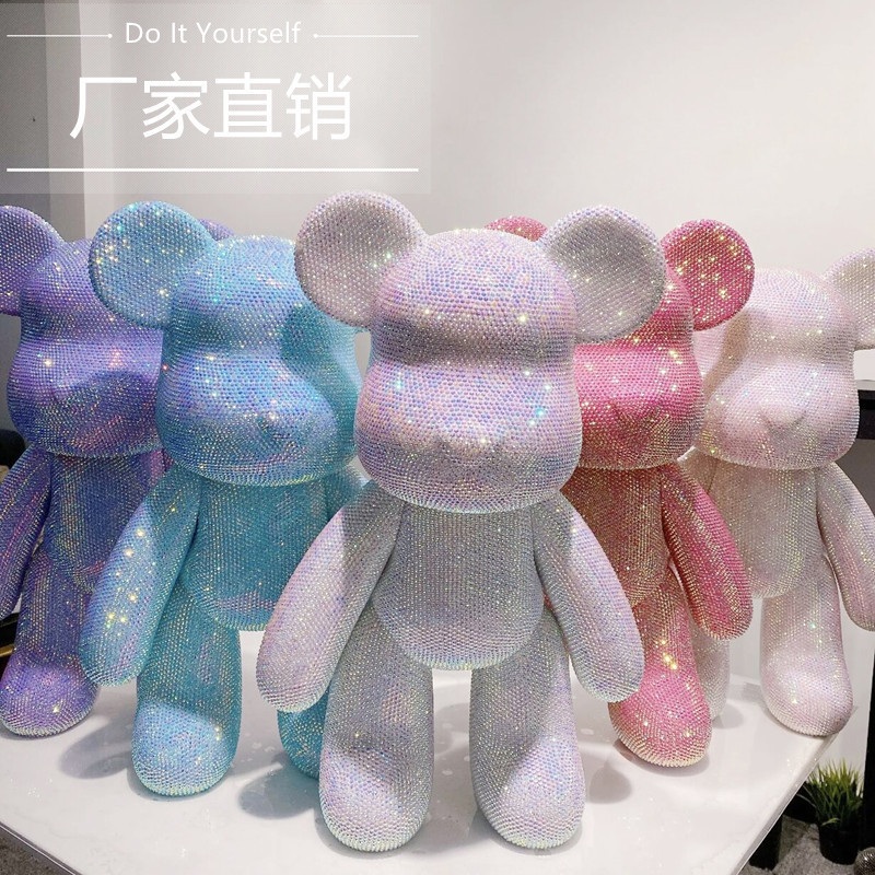 큐빅 베어 장식품 DIY 다이아몬드 곰돌이 보석십자수 12cm - 상세 이미지 2