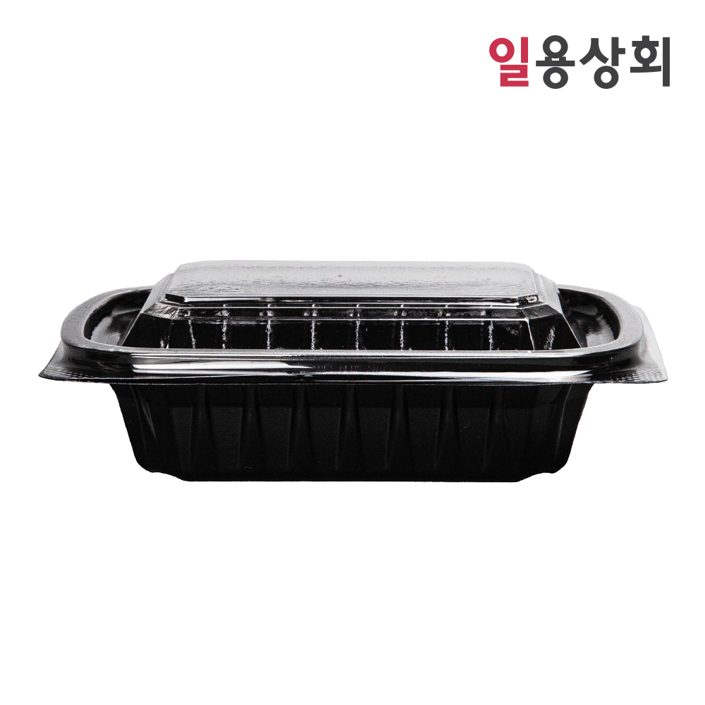 일회용 반찬 샐러드 반찬용기 JH 202 대 270ml 500세트 검정 : 일용상회