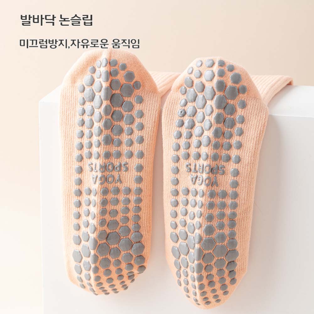 에멜강스 여성 니삭스 반스타킹 미끄럼방지 필라테스 운동 무릎 양말 - 상세 이미지 4