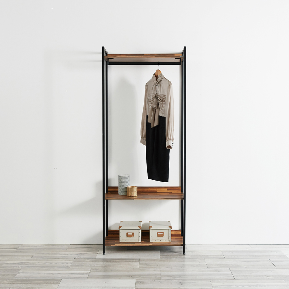 동서가구 디케로 철제 스틸 드레스룸 시스템 행거 800, 1단 행거형, 멀바우