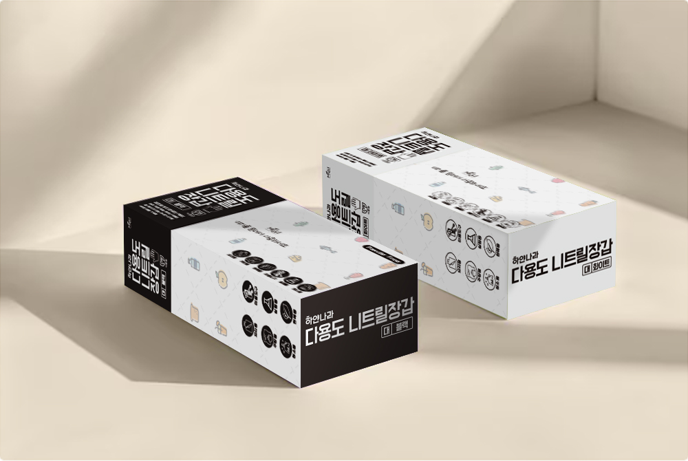 미엘 하얀나라 니트릴장갑 파우더프리 100매 화이트