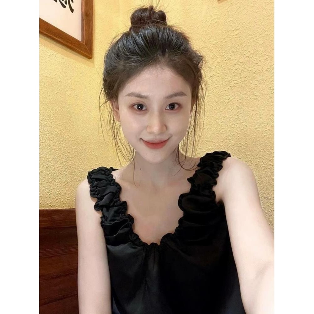 레드벨벳 슬기 나시 블라우스 유튜브 프렌치 프릴 의상 옷 패션 - 상세 이미지 2