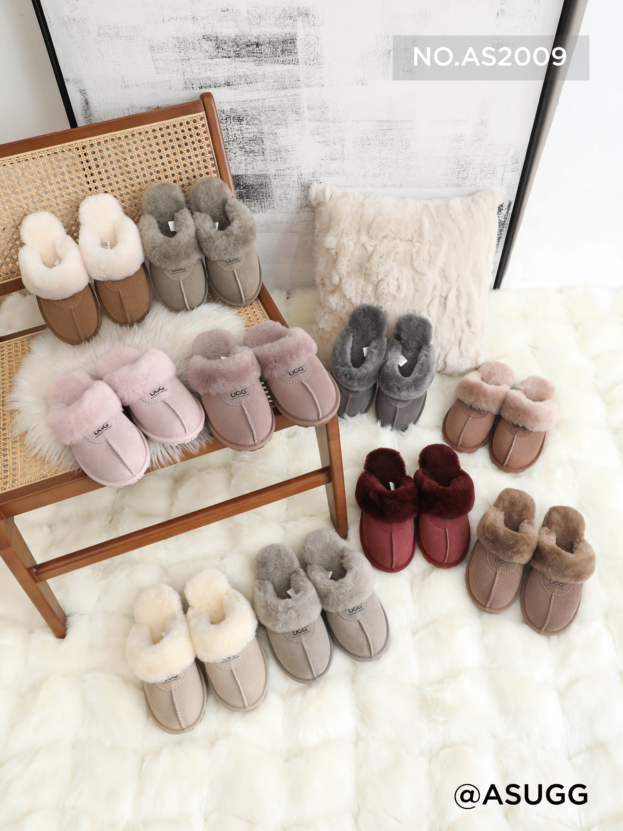 호주 어그 코케트 펀케트 수지 와플 머핀 플랫폼 통굽 밴딩 키높이 에버 여성 양털 슬리퍼