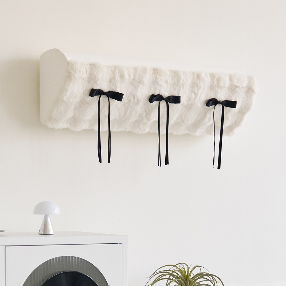 [단독] 투인원 에어컨커버 밍크 라떼 플레인 스탠드 원형일반 벽걸이 SS 세트