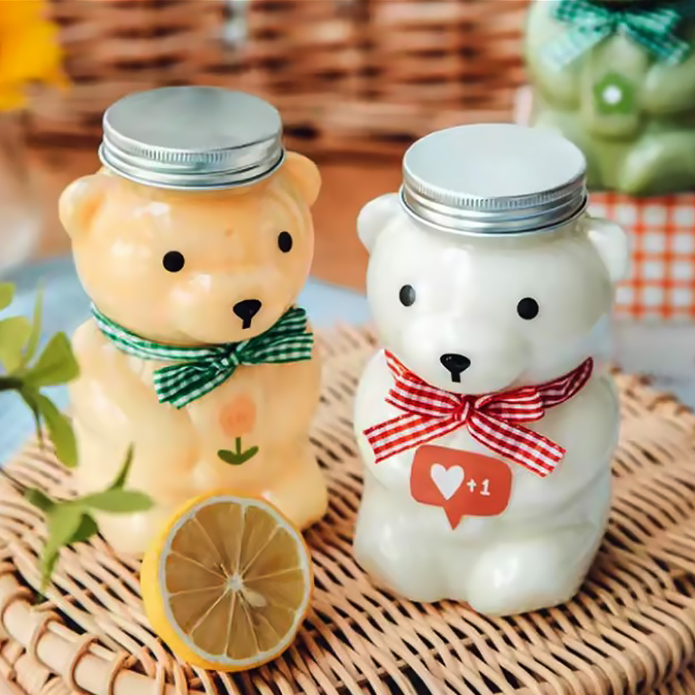 곰돌이 베어 보틀 플라스틱 더치커피 밀크티 음료 커피 병 테디베어 페트병 400ml 이미지 6