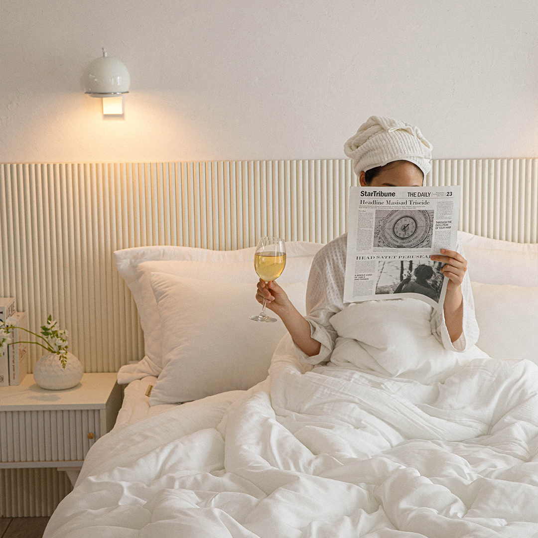 [풀세트]궁극의 부드러움 100% 모달 차렵이불+패드+베개커버, 라지킹 이불세트 상세 이미지 3