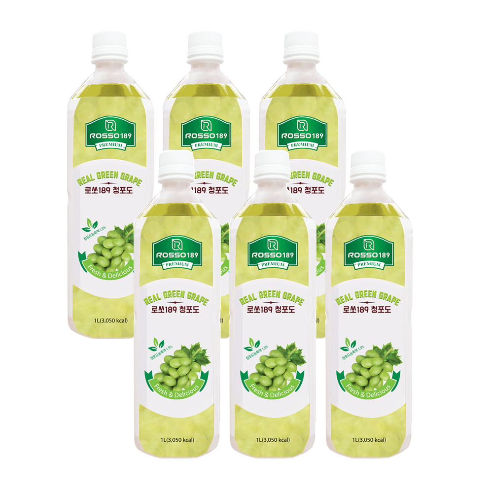 로쏘189 청포도 시럽 하이볼 에이드 베이스 1L 6개 - 상품 이미지