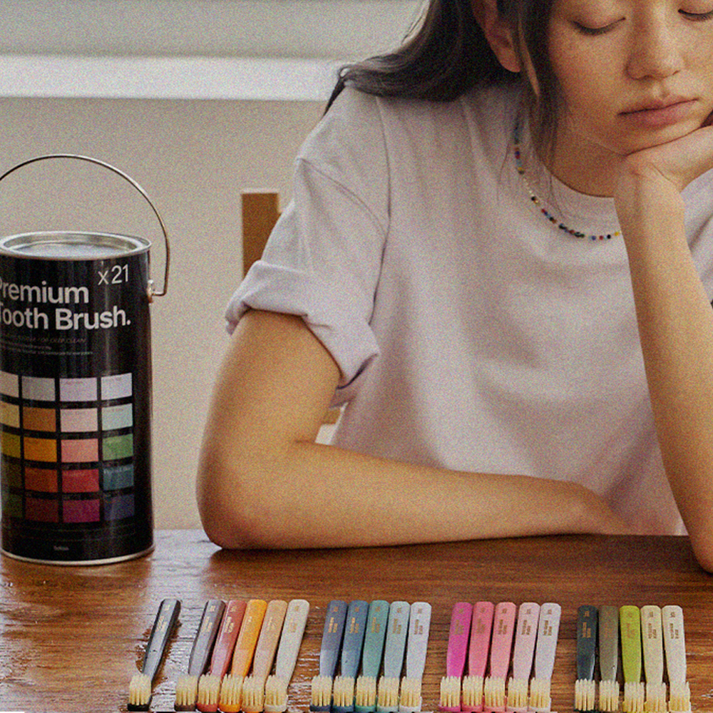 헤트라스 프리미엄 칫솔 부드러운 이중미세모 칫솔 21개입 혀클리너 칫솔캡