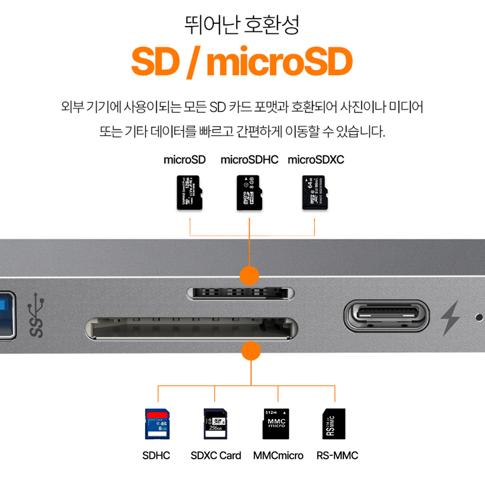 아이패드 6in1 썬더볼트 맥북 애플 커넥터 젠더 포트 확장 멀티허브+연장케이블 - 상세 이미지 2