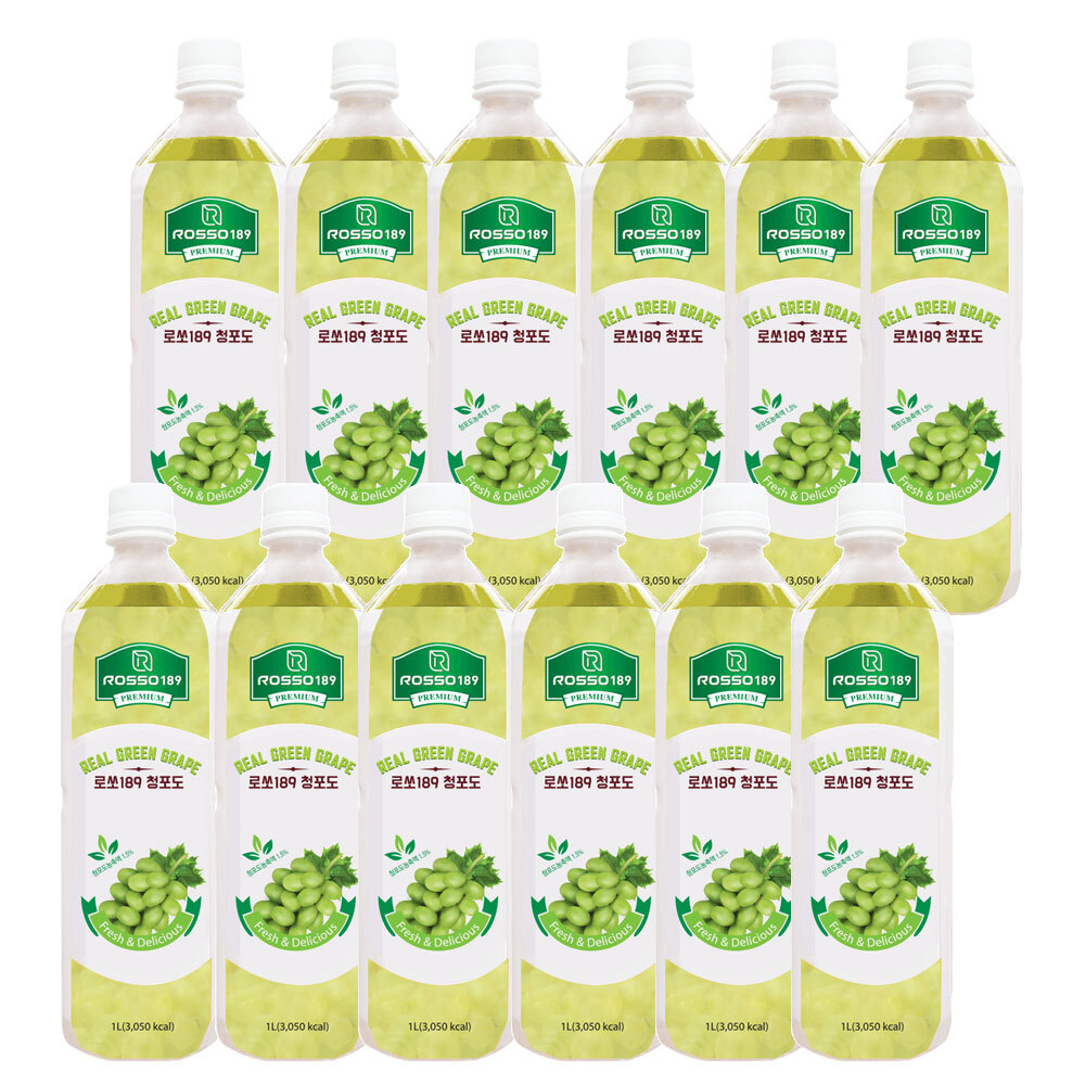로쏘189 청포도 시럽 하이볼 에이드 베이스 1L 1박스(12개입) - 상품 이미지