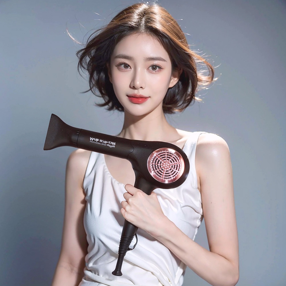 WUP 전문가용 가정용 미용실 예스뷰티 가벼운 미용학원 국내제작 고성능 블랙 헤어 드라이기 제품 이미지