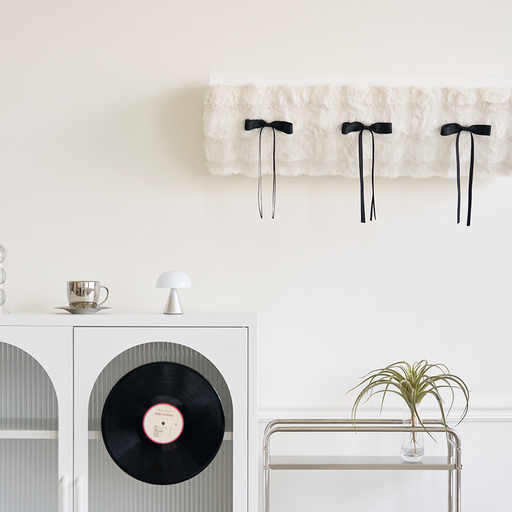 [단독] 투인원 에어컨커버 밍크 라떼 플레인 스탠드 원형일반 벽걸이 SS 세트