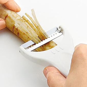 시모무라 채칼 필러 2 in 1 야채 슬라이서 감자칼 무채칼 당근 라페 만능 채칼 채썰기 - 상세 이미지 3