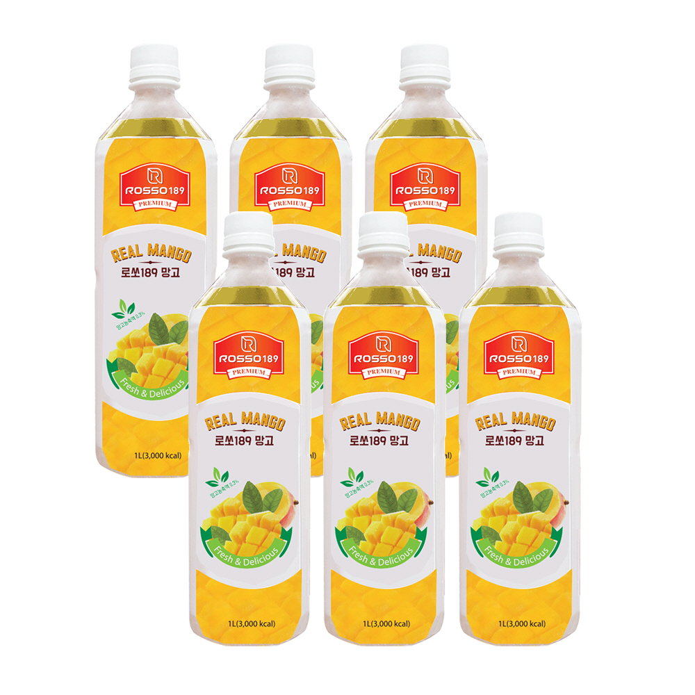 로쏘189 망고 시럽 하이볼 에이드 베이스 1L 6개 - 상품 이미지