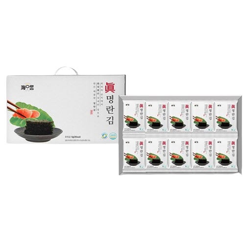 해아람 진 명란김 선물세트 1호 도시락김 6gx10개입 선물케이스 : 넥서스 쇼핑