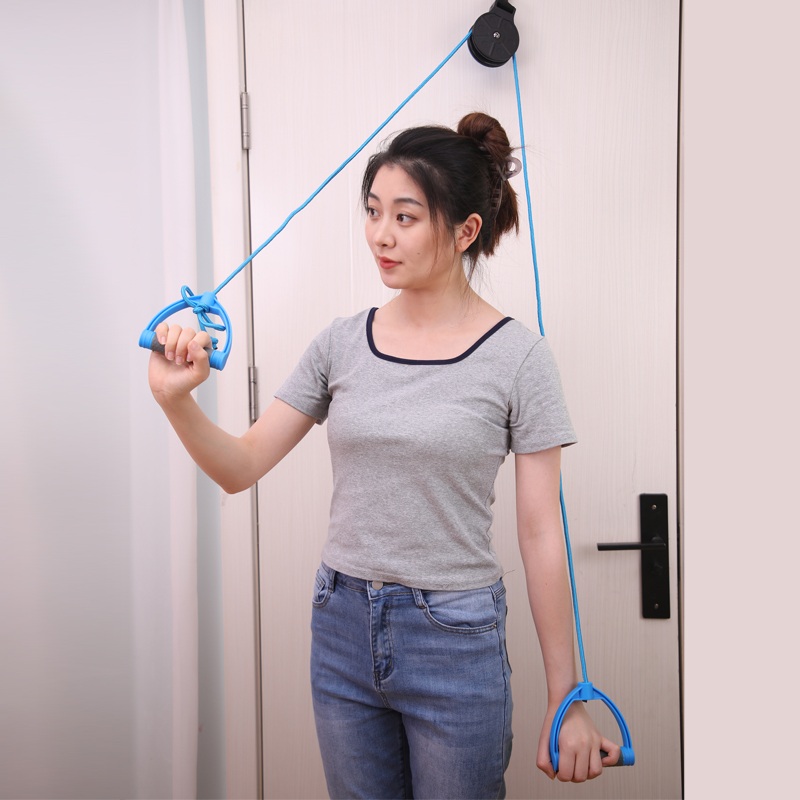어깨도르래 스트레칭 홈트 훈련 재활 운동 실내 벽걸이 - 상세 이미지 4