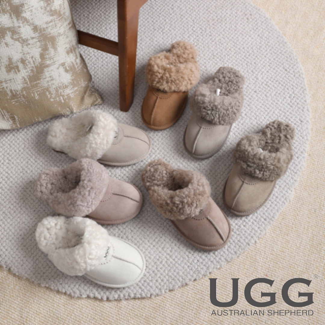 호주어그 에버 양털 와플 컬리 여성 슬리퍼 AS2064