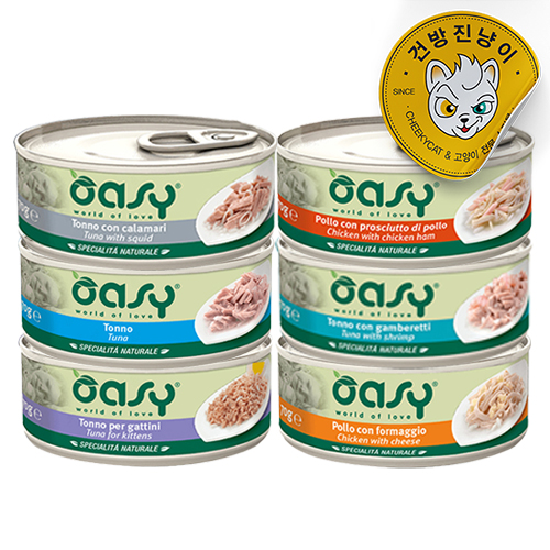 오아지 캔 네츄럴 레인지 70g 6종콤보 (6종각1개씩) - 메인 이미지