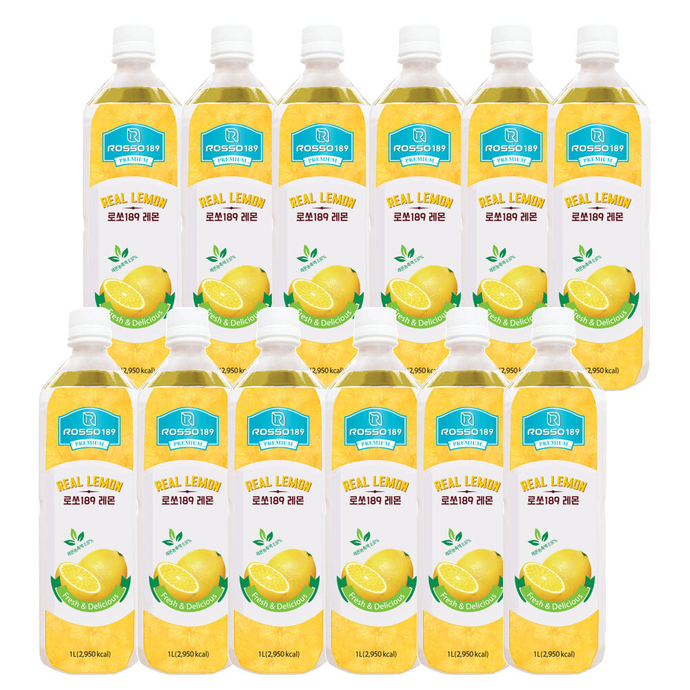 로쏘189 레몬 시럽 하이볼 에이드 베이스 1L 1박스(12개입) - 상품 이미지