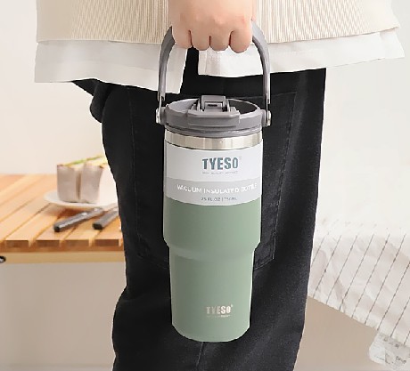 TYESO 텀블러 기념품 답례품 캠핑 단체선물 스텐 빨대 창립기념일 텀블러 750mL - 상세 이미지 3