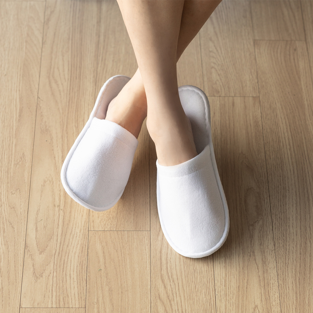 할메이드 호텔 모텔 기내 어린이집 손님용 천 실내화 일회용 슬리퍼 고급형